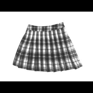 Pleated mini skirt. Wool